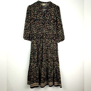Max Studio Floral Black Dress womens size XS‎